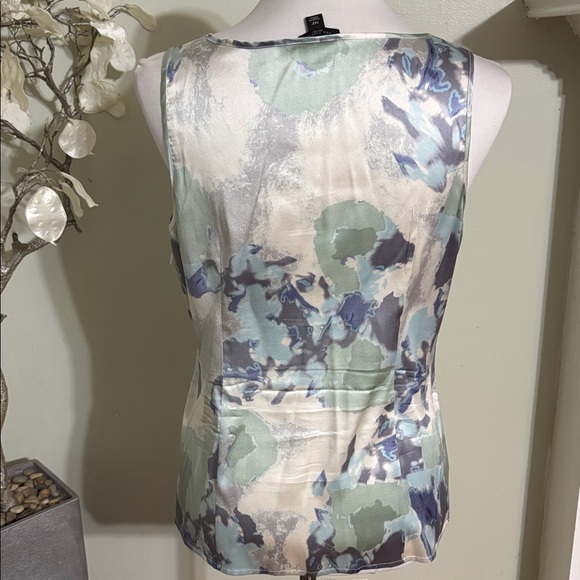 Ann Taylor Silk Multicolor Abstract Tank Top - Picture 4 of 4
